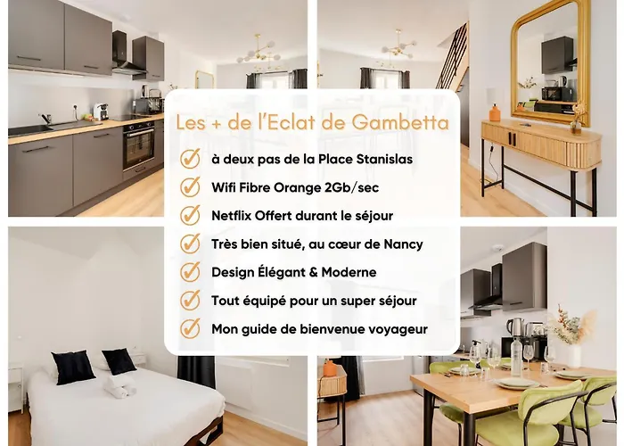 L'eclat De Gambetta - Place Stanislas - 6 Pers Нанси